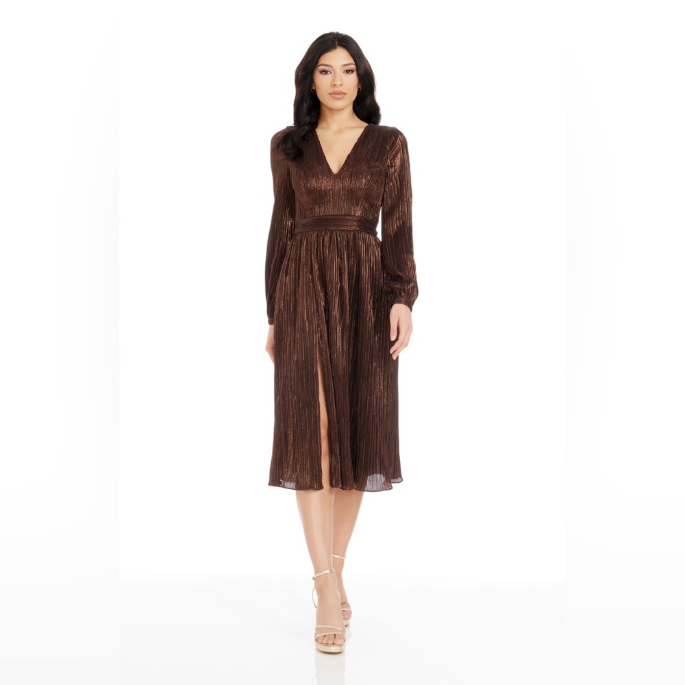 Like New - Dress the Population Holly Dress Mocha $258 - Size XS